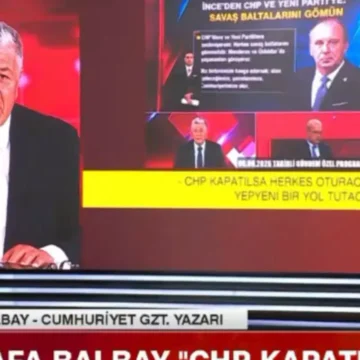 Mustafa Balbay TV100 programında konuşma yaparken