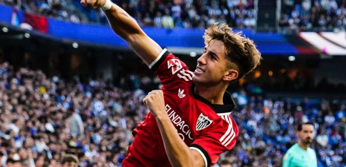 Sevilla'nın deplasmanda Deportivo de La Coruna'yı 1-0 yendiği La Liga maçından bir kare
